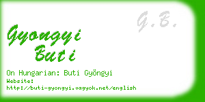 gyongyi buti business card